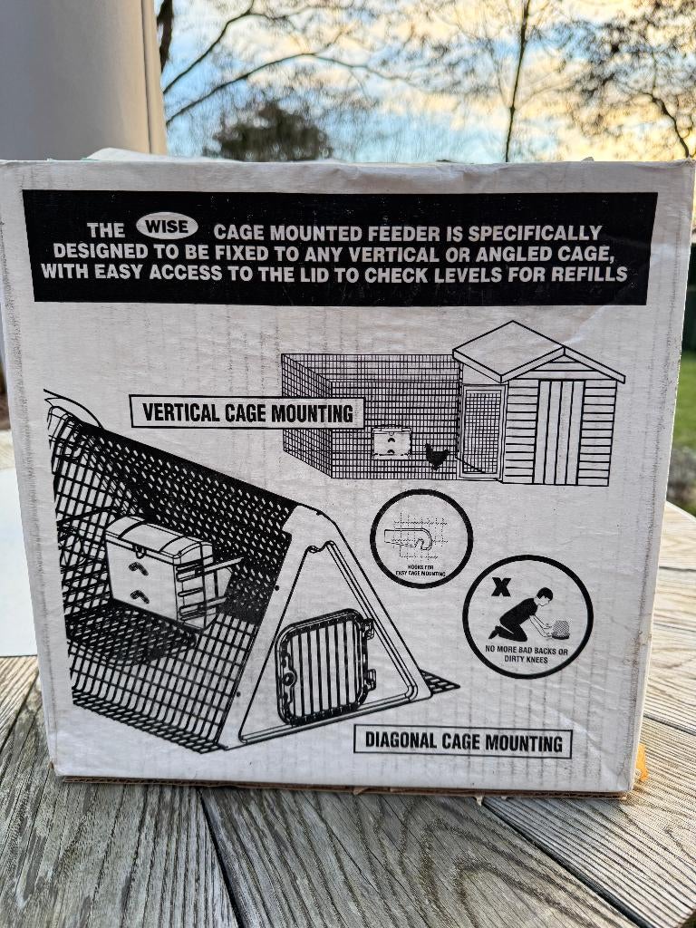 cagemounted feeder Wise 5kg voor kippenren NIEUW, Dieren en Toebehoren, Ophalen, Nieuw