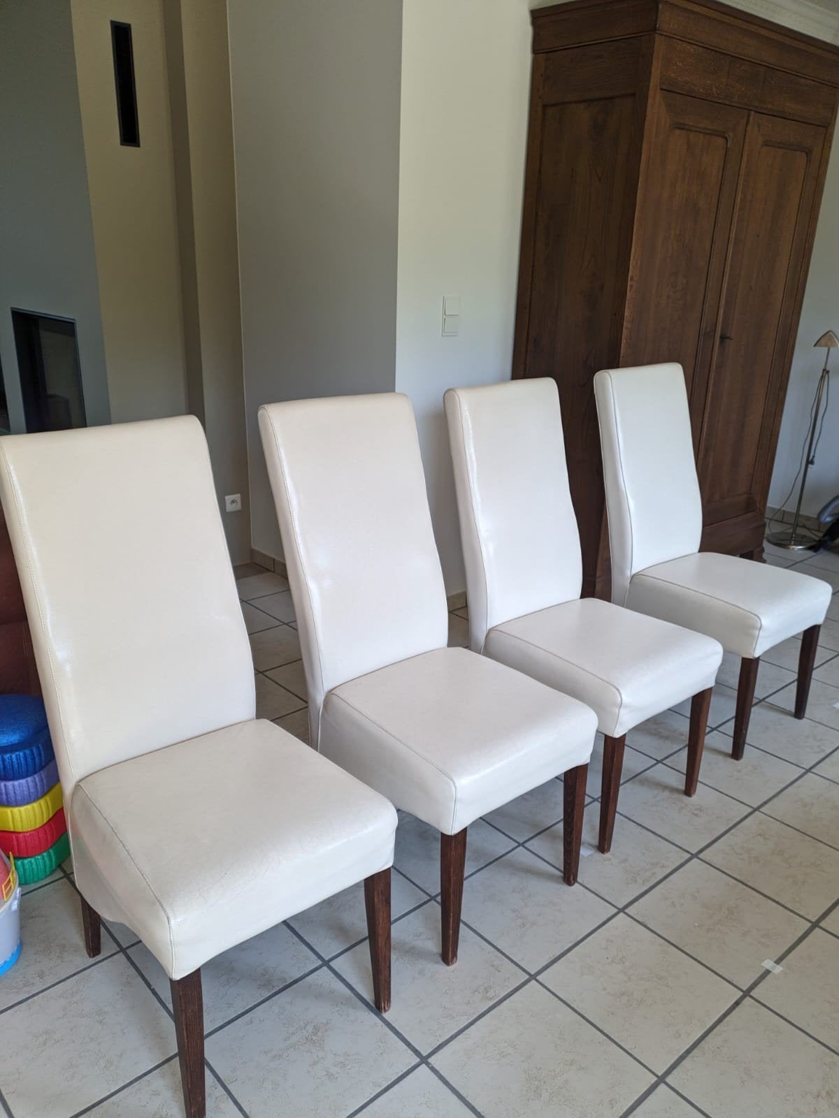 Chaises de table en cuir, Enlèvement, Deux