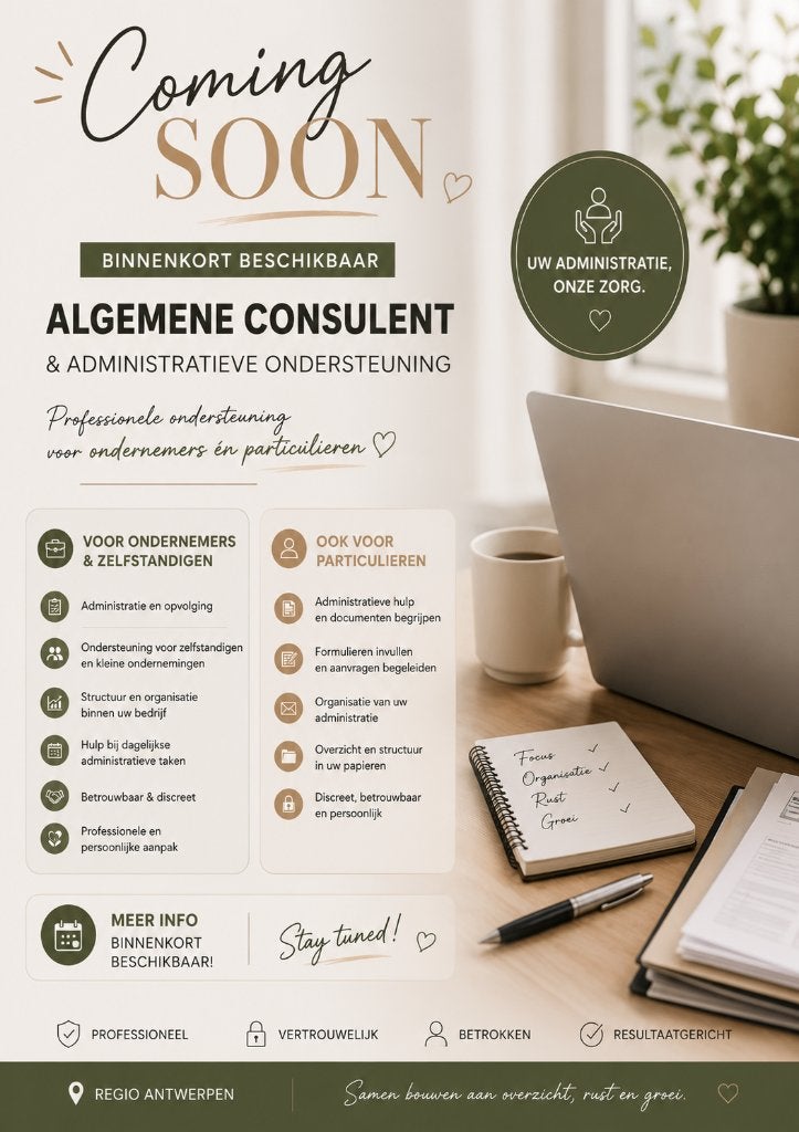 Consulting en administratieve ondersteuning, Diversen, Overige Diversen, Nieuw, Ophalen of Verzenden