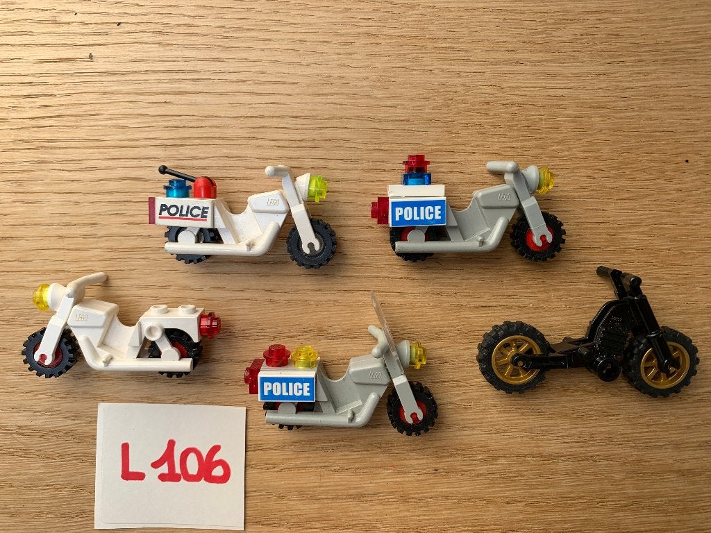 LEGO L106: LOT 5 MOTO'S VINTAGE, Ophalen of Verzenden, Gebruikt, Lego, City