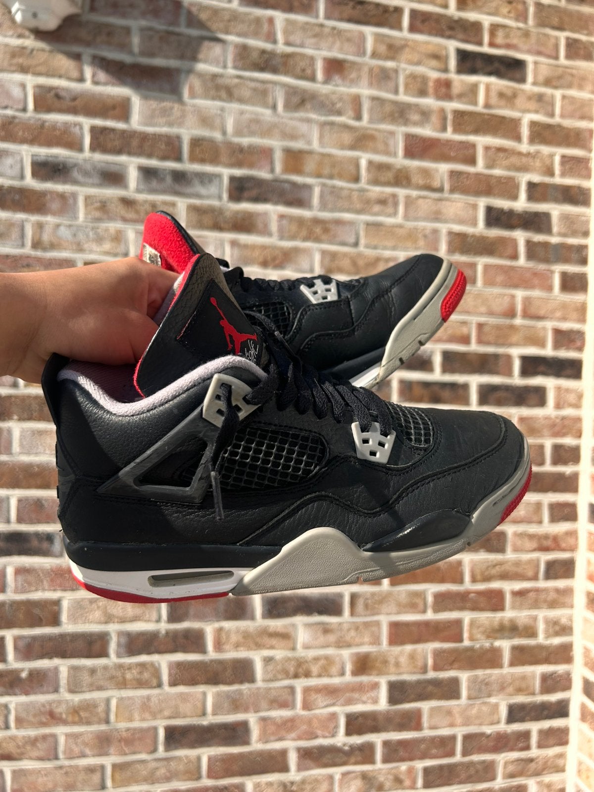 Air Jordan 4 Retro “Bred Reimagined”, Zwart, Ophalen of Verzenden, Zo goed als nieuw, Sneakers