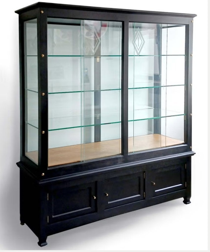 Vitrine des années 1950, Maison & Meubles, Armoires | Vitrines, 150 à 200 cm, 150 à 200 cm, 50 à 75 cm, Verre, Enlèvement