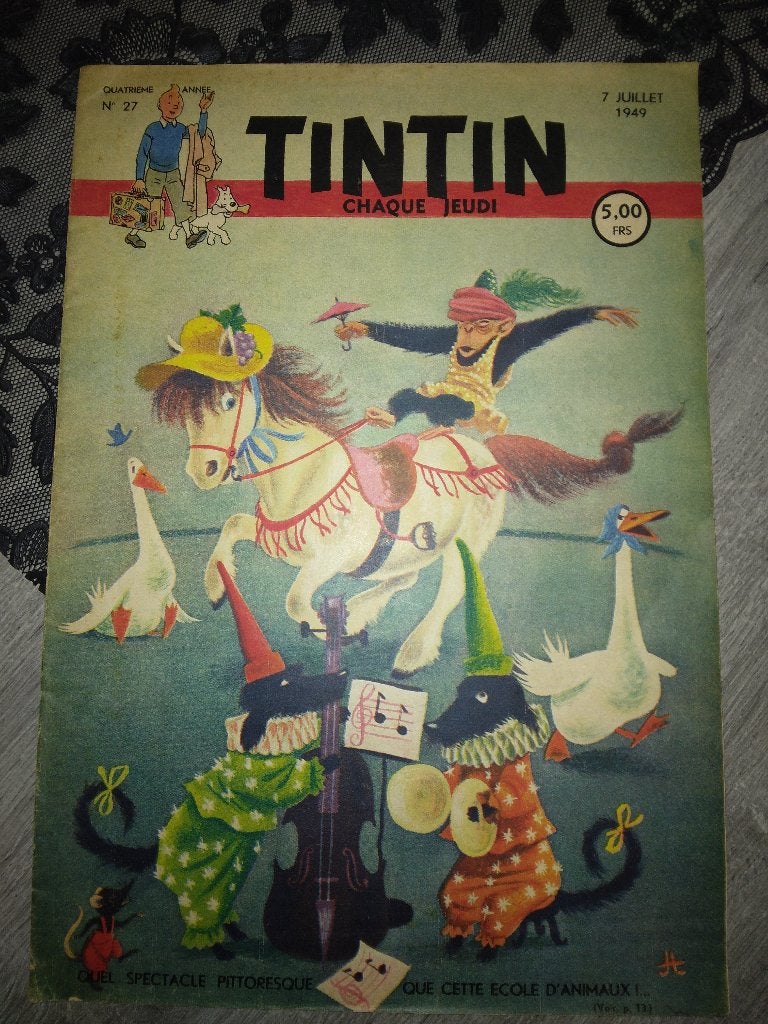 Journal Tintin Quatrième Année Numéro 27, Collections, Enlèvement, 1940 à 1960, Journal