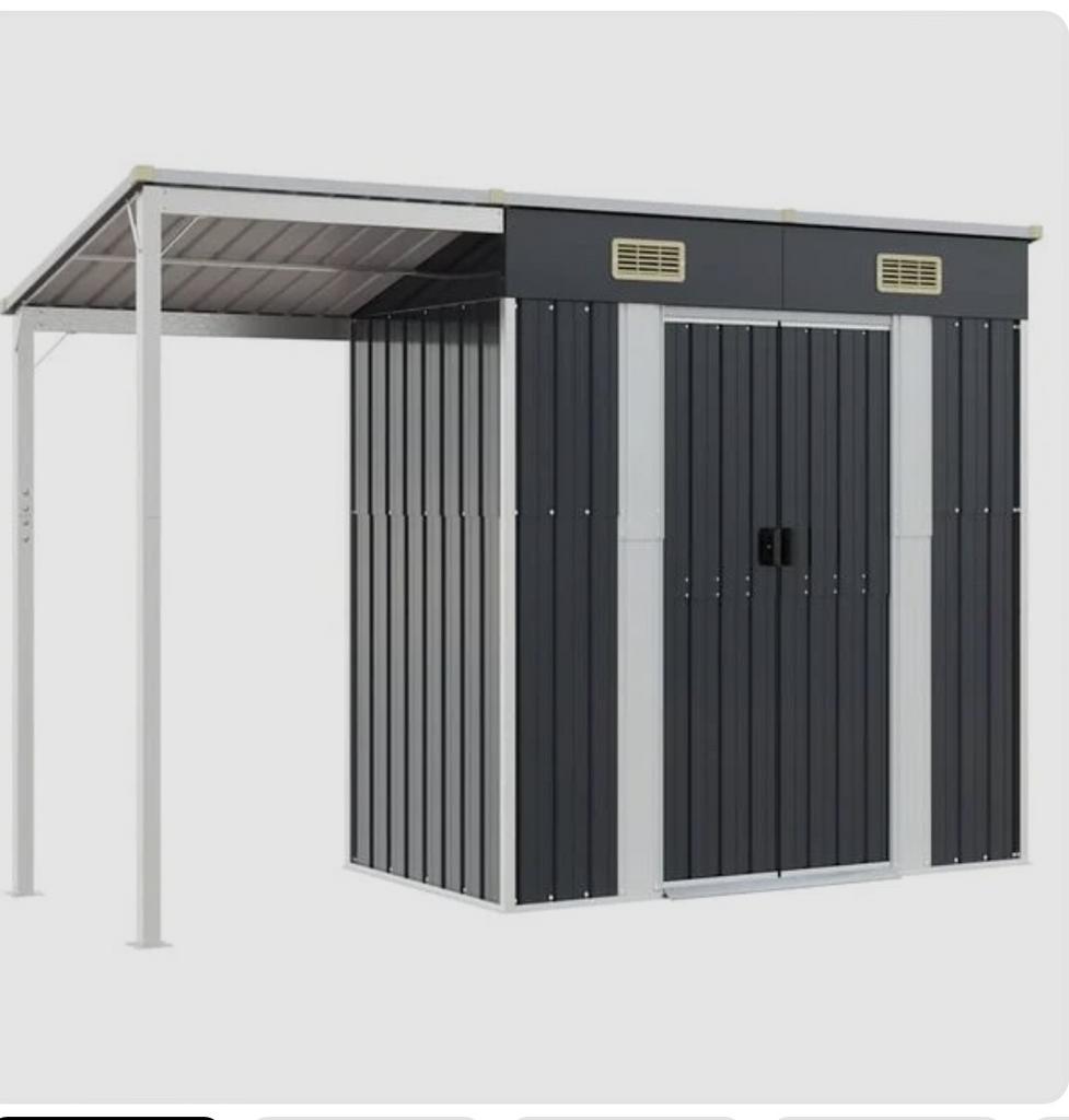 Tuinschuur, Jardin & Terrasse, Abris de jardin, 250 à 300 cm, Enlèvement, Abri de jardin, Métal