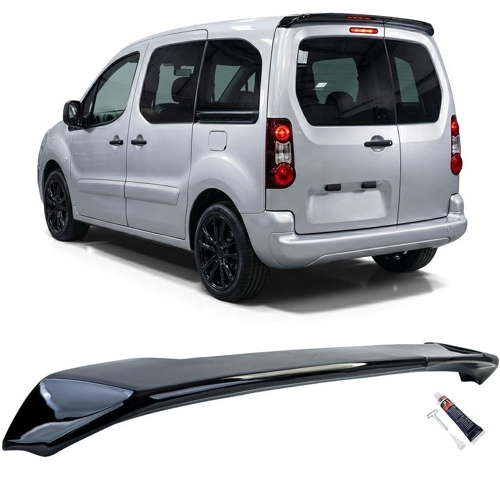 Achterklep Spoiler Peugeot Partner Citroën Berlingo Glans Zw, Auto diversen, Tuning en Styling, Verzenden