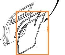 Volvo Rubber portier op deur v70 XC70 rechts achter  V70 P26, Enlèvement ou Envoi, Neuf, Volvo
