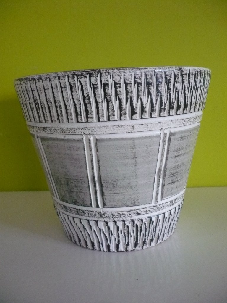 Mooie vintage west-germany cache-pot / bloempot, Enlèvement ou Envoi, Moins de 25 cm, Utilisé, Moins de 40 cm