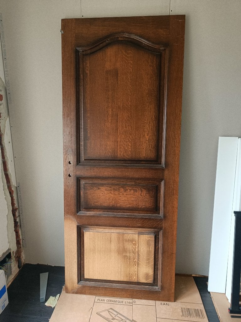 Massieve houten deur - 199x82,5 cm, Ophalen, Gebruikt, 80 tot 100 cm, Binnendeur