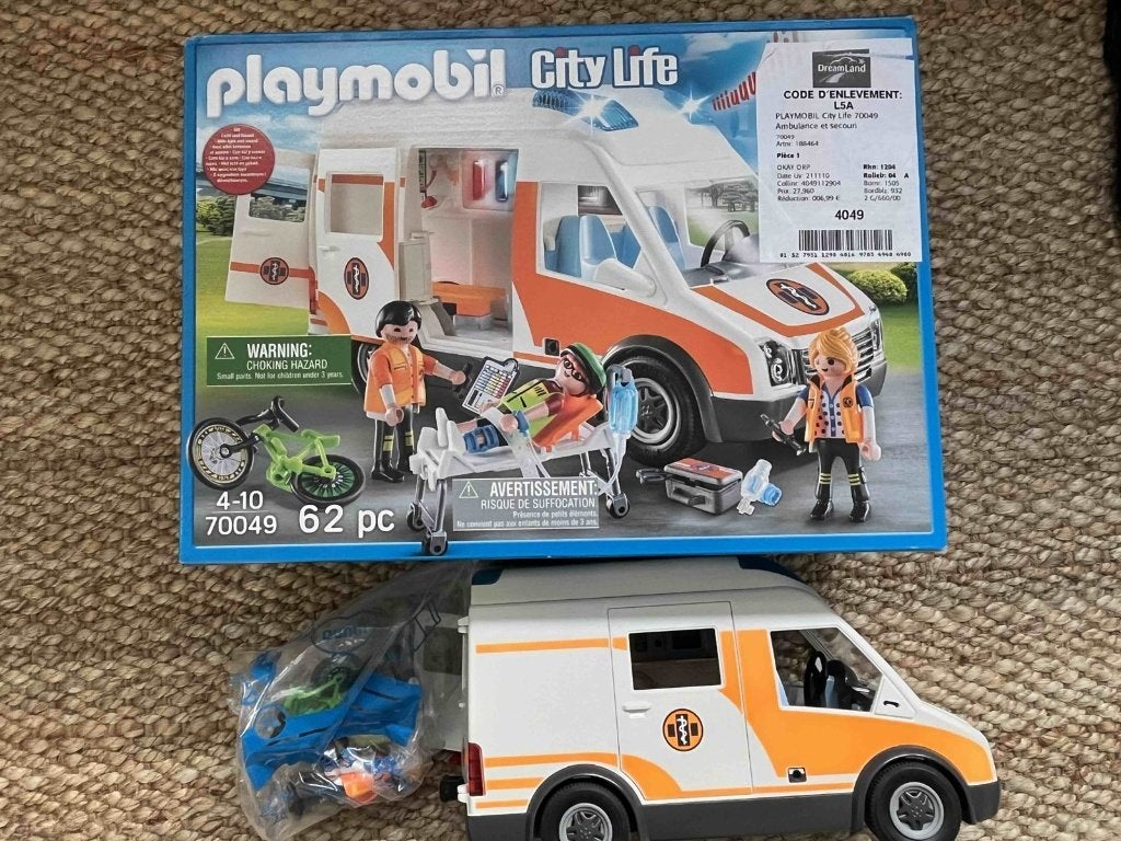 Playmobil 70049 Ambulance City Life avec boîte, Enlèvement ou Envoi, Comme neuf, Kit complet, Véhicule