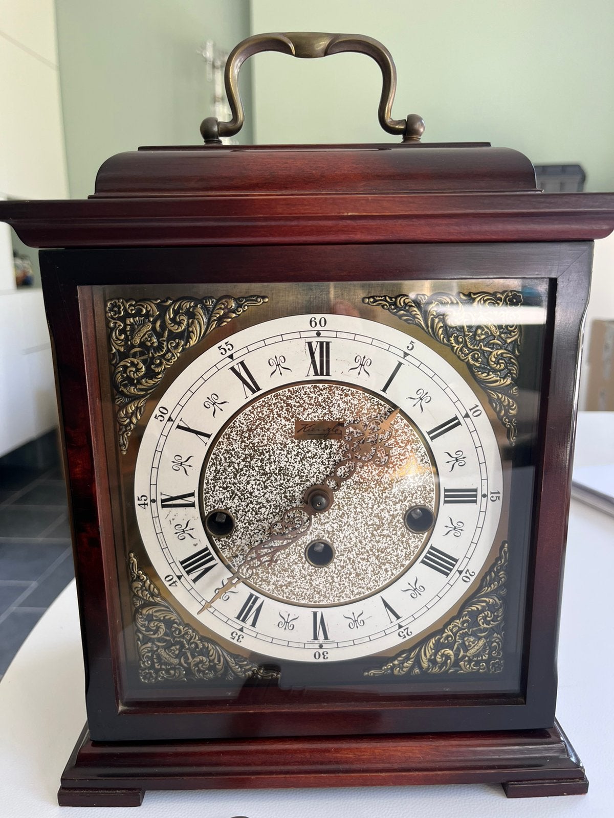 Vintage Kienzle Westminster schouwklok – met sleutel, Ophalen