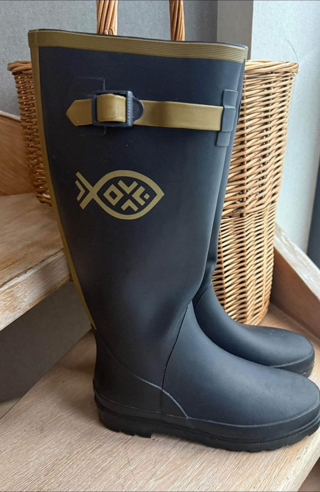 Bottes de pluie en caoutchouc bleu   Taille 38  Mer du nord, Vêtements | Femmes, Chaussures, Enlèvement ou Envoi, Comme neuf, Bleu