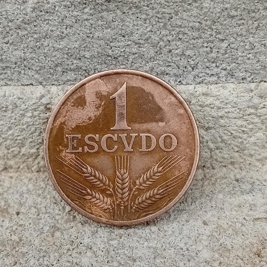 Portugal 1 escudo, 1973, Postzegels en Munten, Munten | België, Ophalen, Brons, Losse munt
