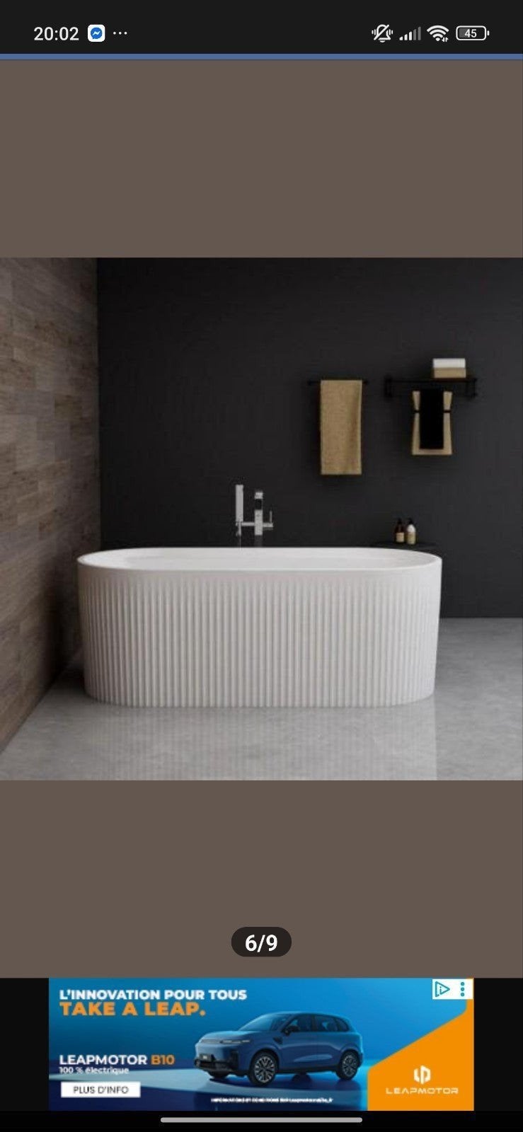 baignoire ilot neuve valeur 1200 euro, Enlèvement