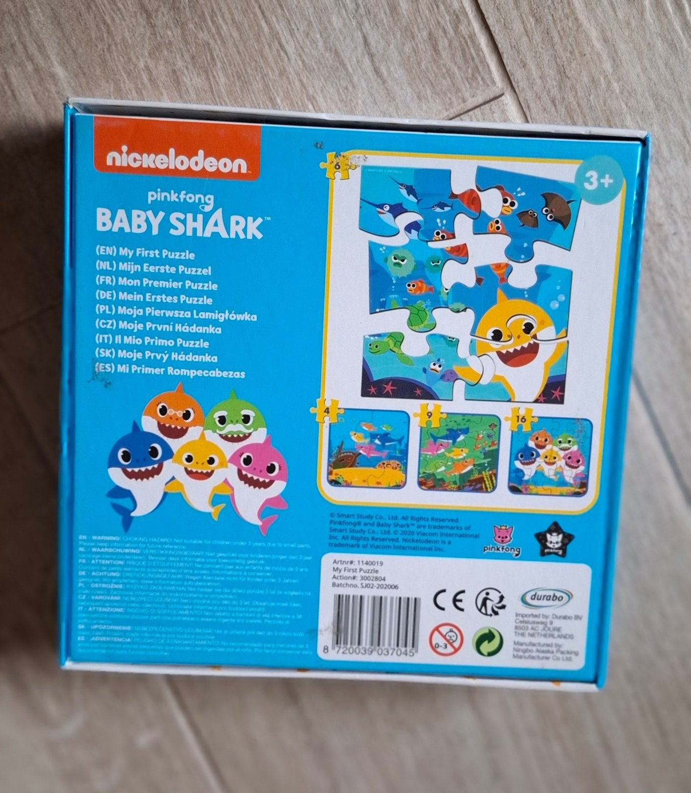 4 puzzels baby Shark, Ophalen