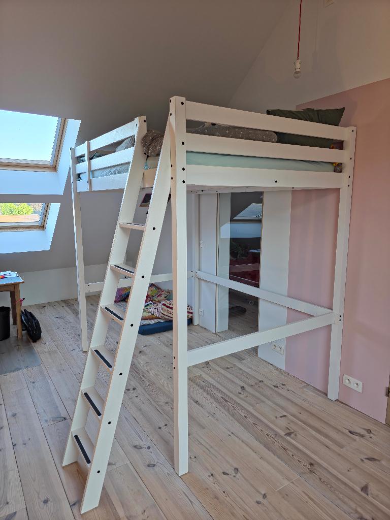 Ikea Hoogslaper STORA wit, 200 cm de hauteur ou plus, Enlèvement, 200 cm, Lit mezzanine