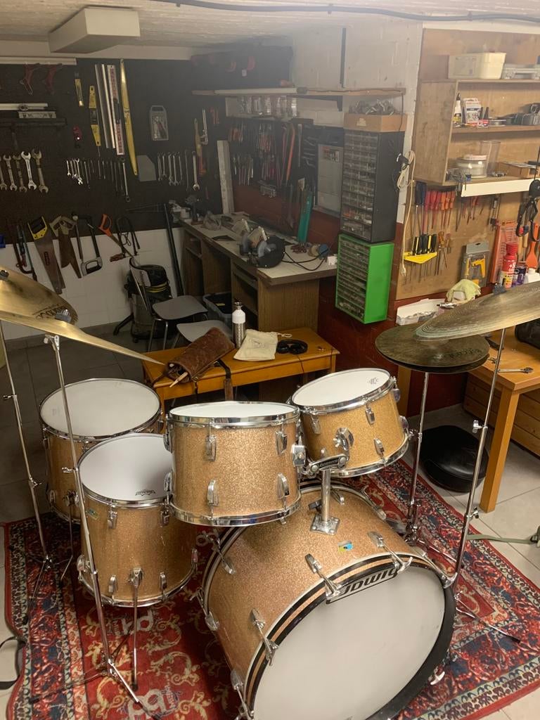 Ludwig Big Beat ‘70s Pink Champagne Sparkle, Musique & Instruments, Batteries & Percussions, Enlèvement, Comme neuf, Ludwig