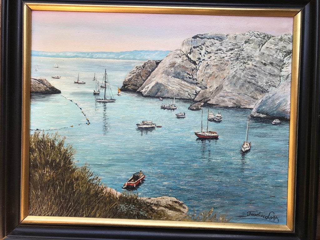 peinture marine, Antiek en Kunst, Kunst | Schilderijen | Klassiek, Ophalen