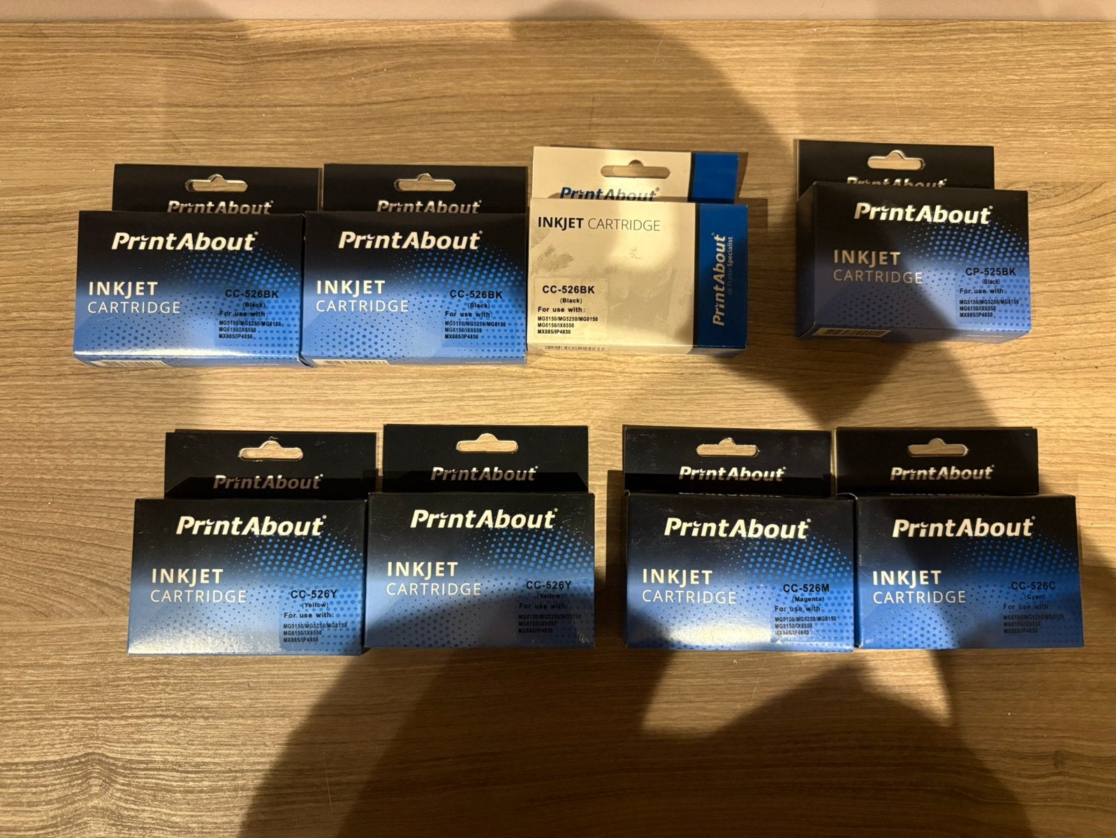 Set Inktpatronen Canon MG serie 526-525, Ophalen of Verzenden, Nieuw