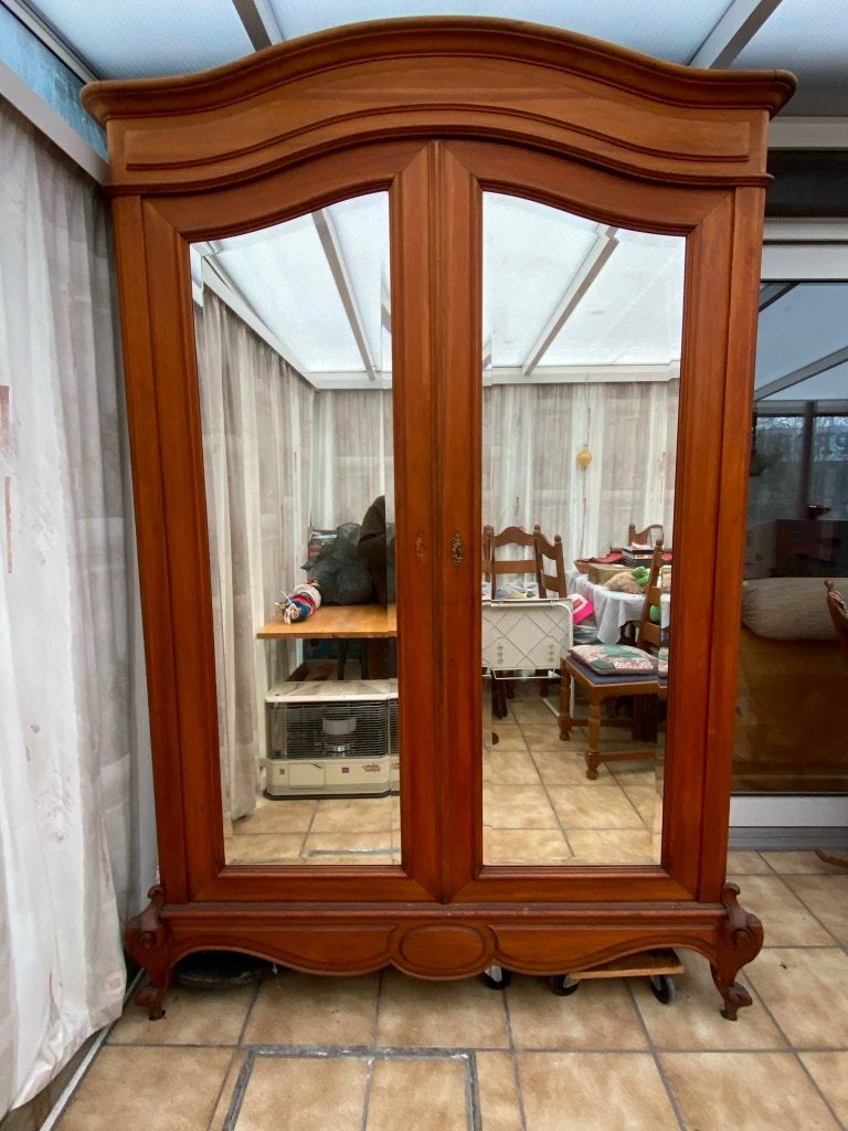 antieke kast met spiegel, Ophalen