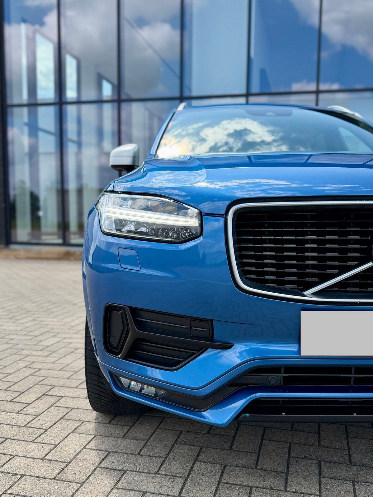 Volvo XC90 R Design, Auto's, Blauw, Leder, Bedrijf, Diesel
