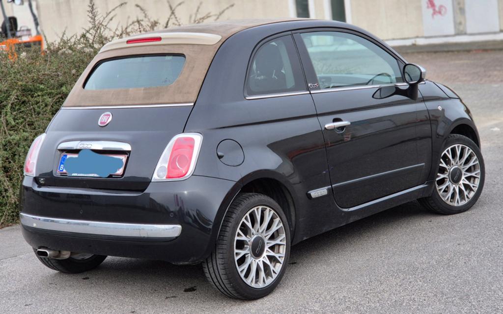 Fiat 500 cabrio 12ess an2014.170mkm cuir rouge 5900€ ctok, Cuir, Euro 5, Achat, Cabriolet