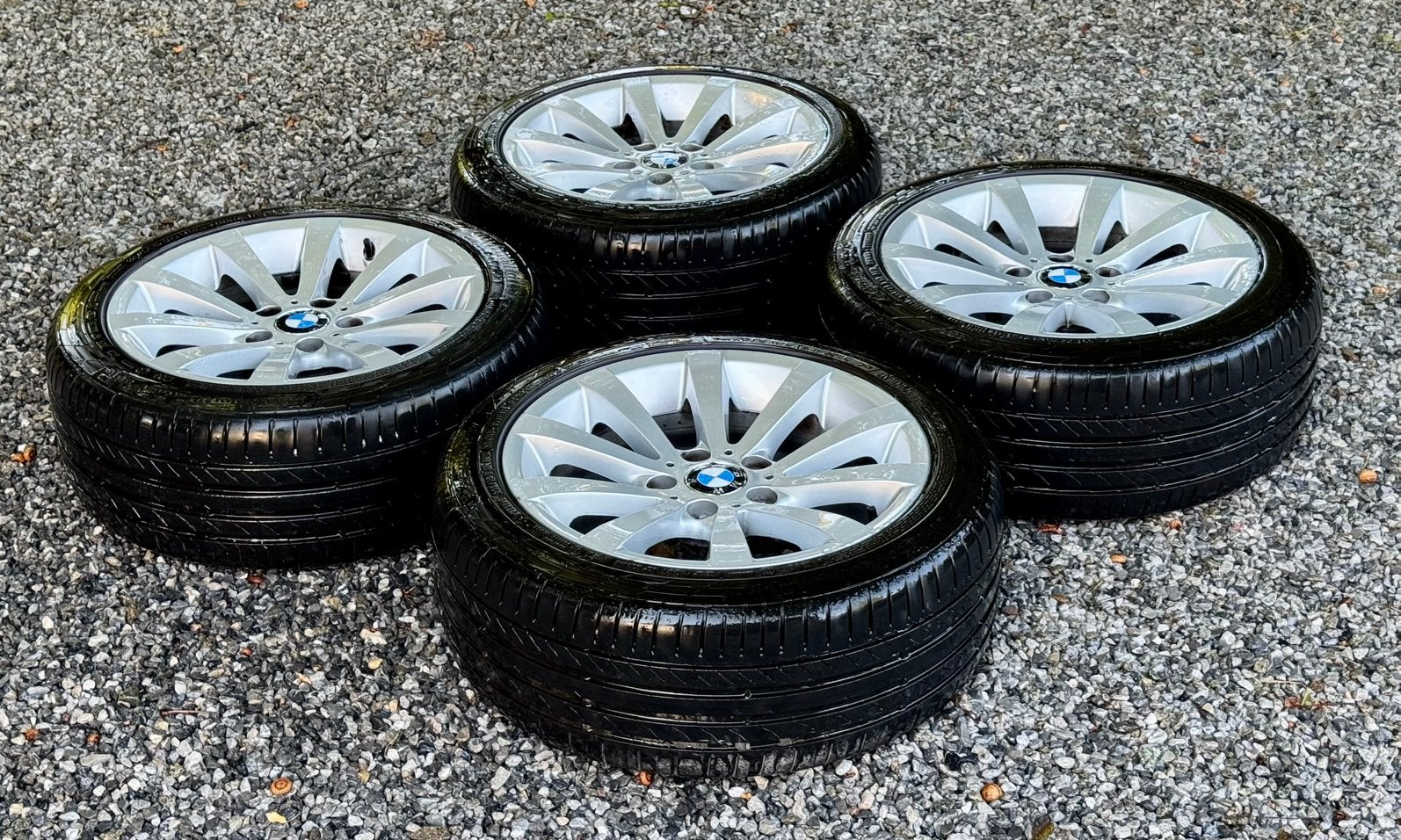 4 jantes alu bmw 17” style 285 - 225/45/17 - Conti SC 5, Autos : Pièces & Accessoires, Pneus et Jantes, Véhicule de tourisme, Pneus été