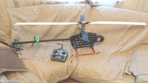 Helicoptere Frenzy taille 600 avec gyro futaba 401 esc 120A, Enlèvement, Utilisé, Autres types, Hélicoptère