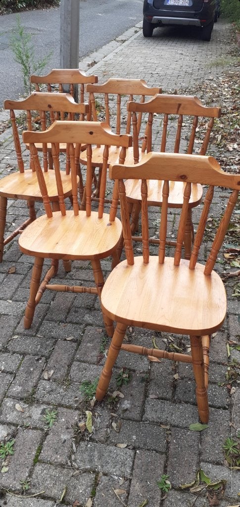 Chaises en pin massif, Maison & Meubles, Autres couleurs, Campagne, Enlèvement, Bois