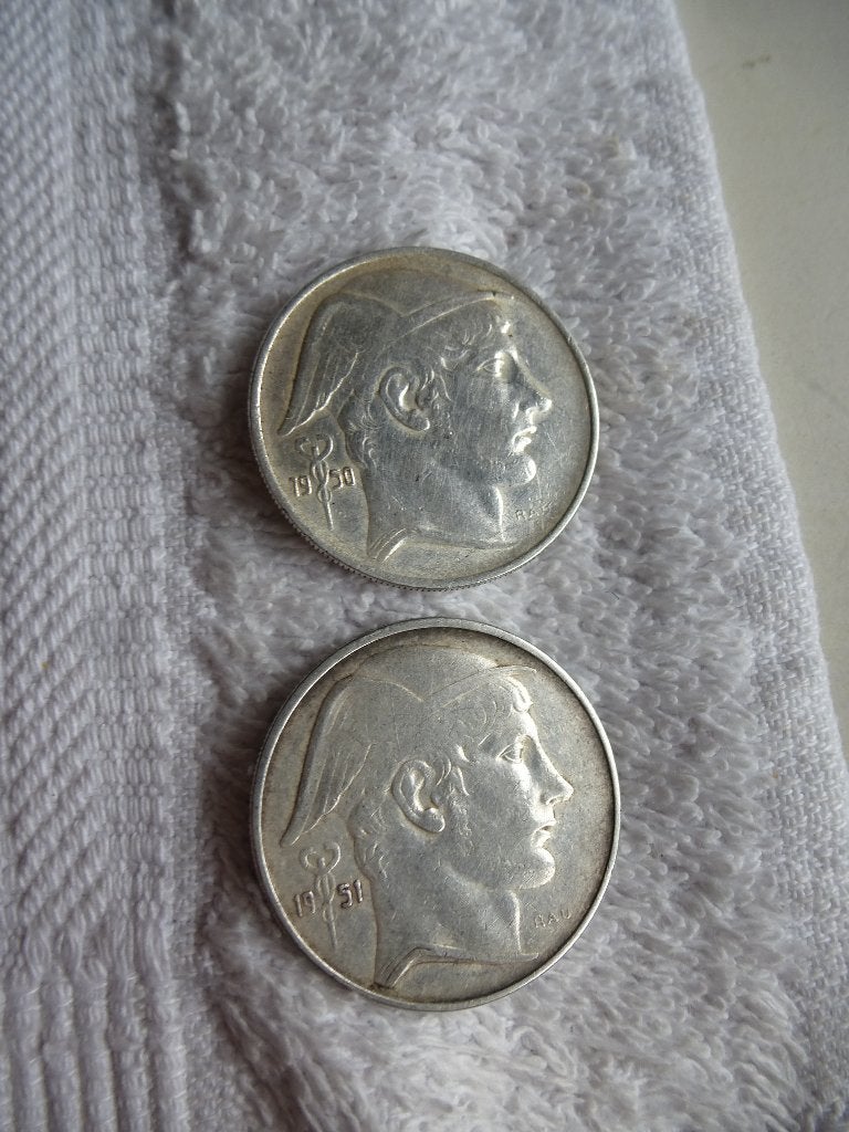 Anciennes pièces de 20 FB, Timbres & Monnaies, Enlèvement, Métal, Monnaie en vrac