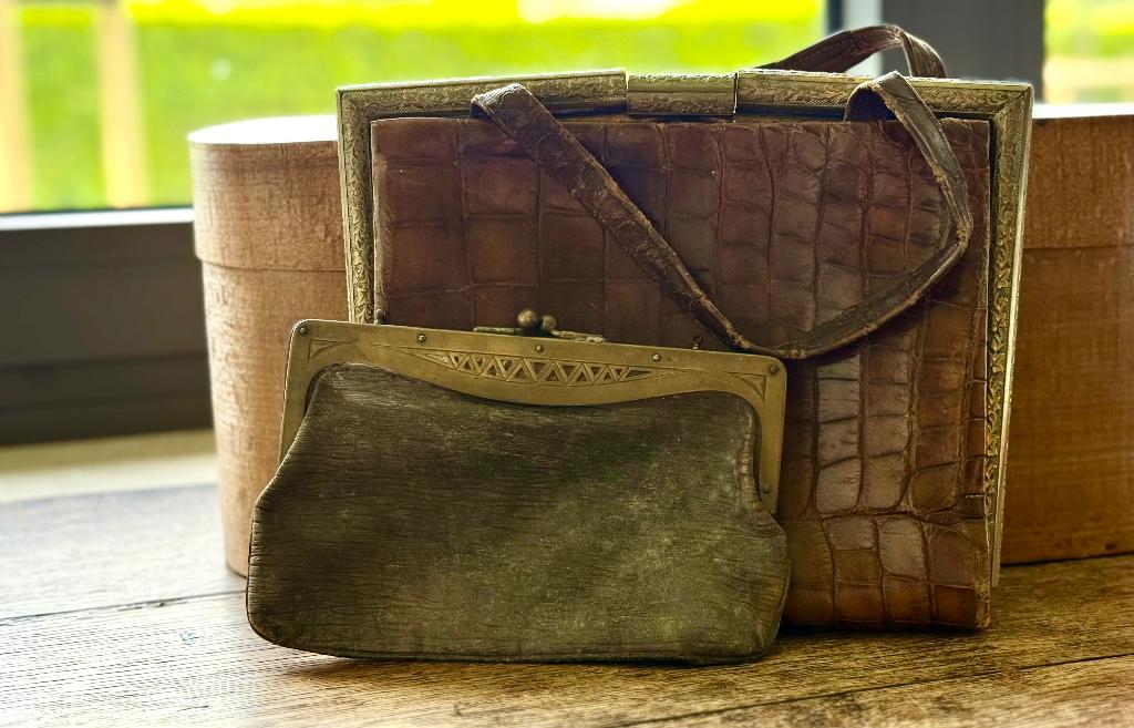 Pochettes cuir vintage, Enlèvement, Utilisé, Brun, Autres types