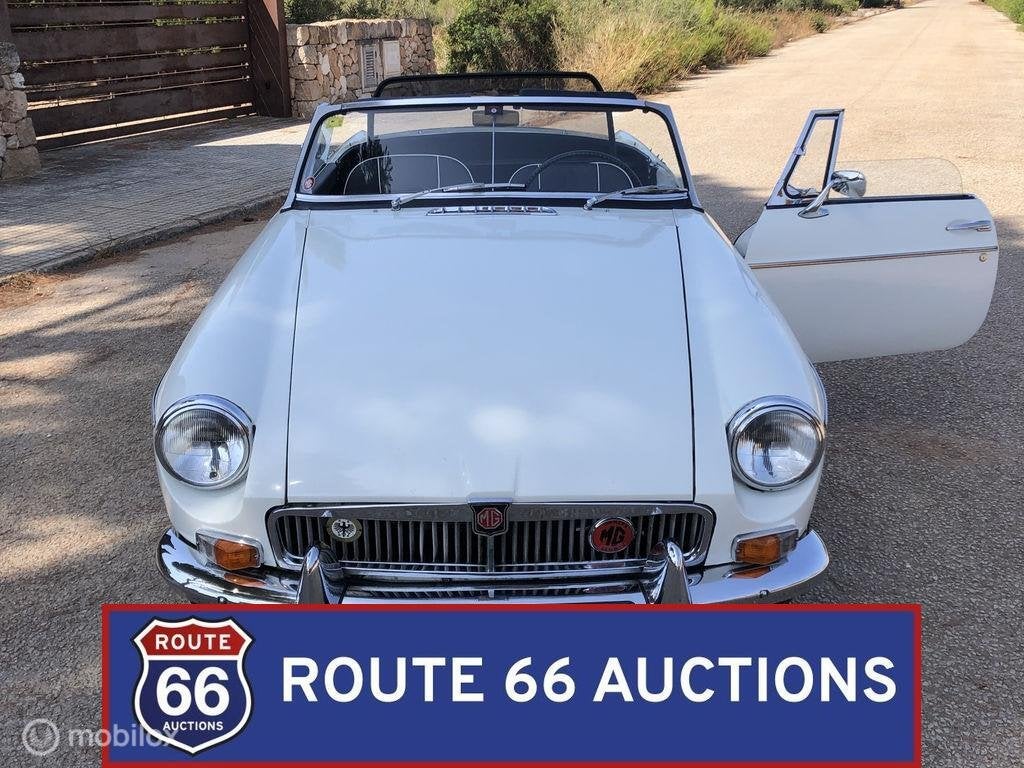 MG MGB Cabriolet | 1964 | Route 66 Auctions, Zwart, Bedrijf, Handgeschakeld, Overige carrosserie