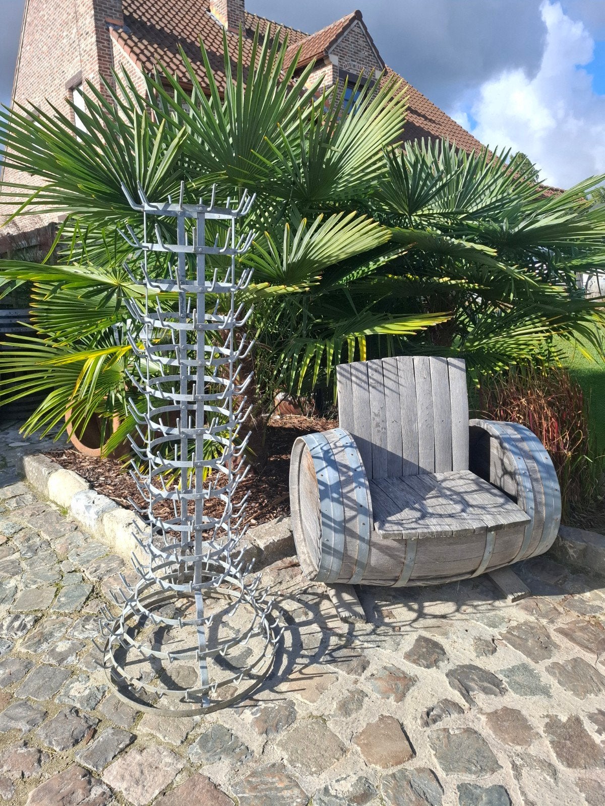 Porte-bouteilles en parfait état pour 204 bouteilles et 150, Jardin & Terrasse, Enlèvement