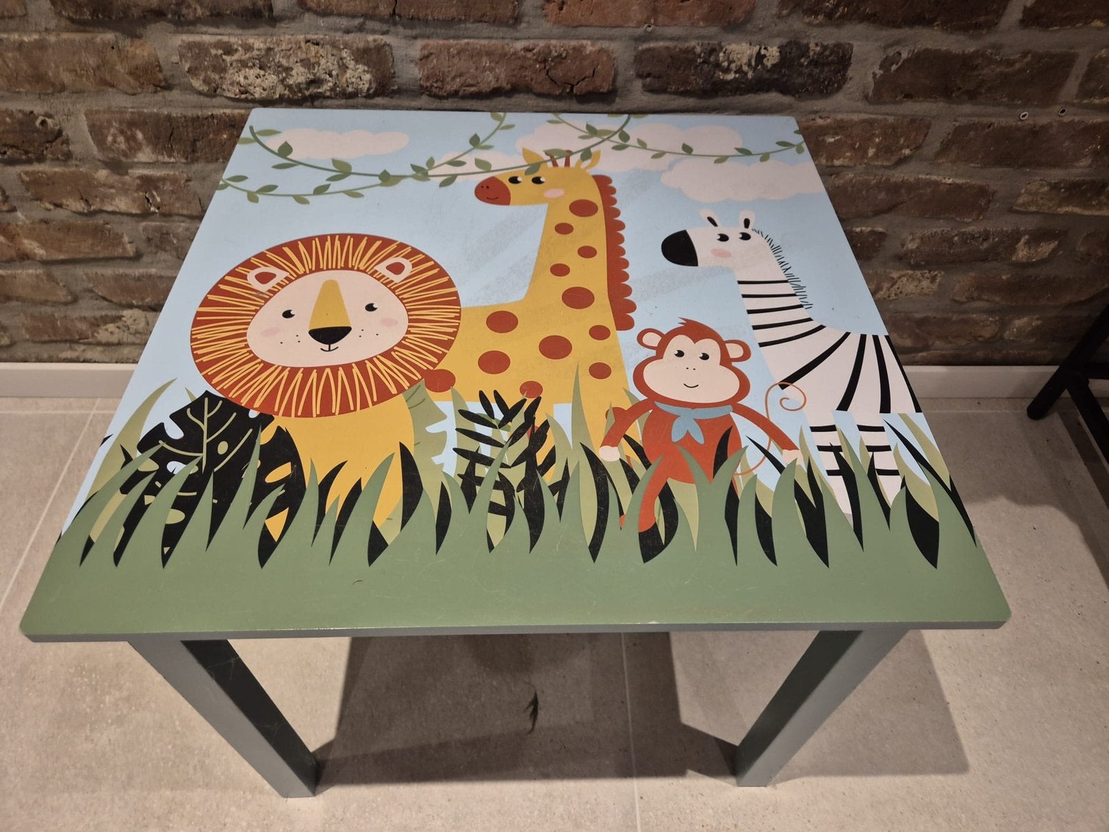 Table de jeu imprimée pour enfants/jungle, Enlèvement ou Envoi, Utilisé