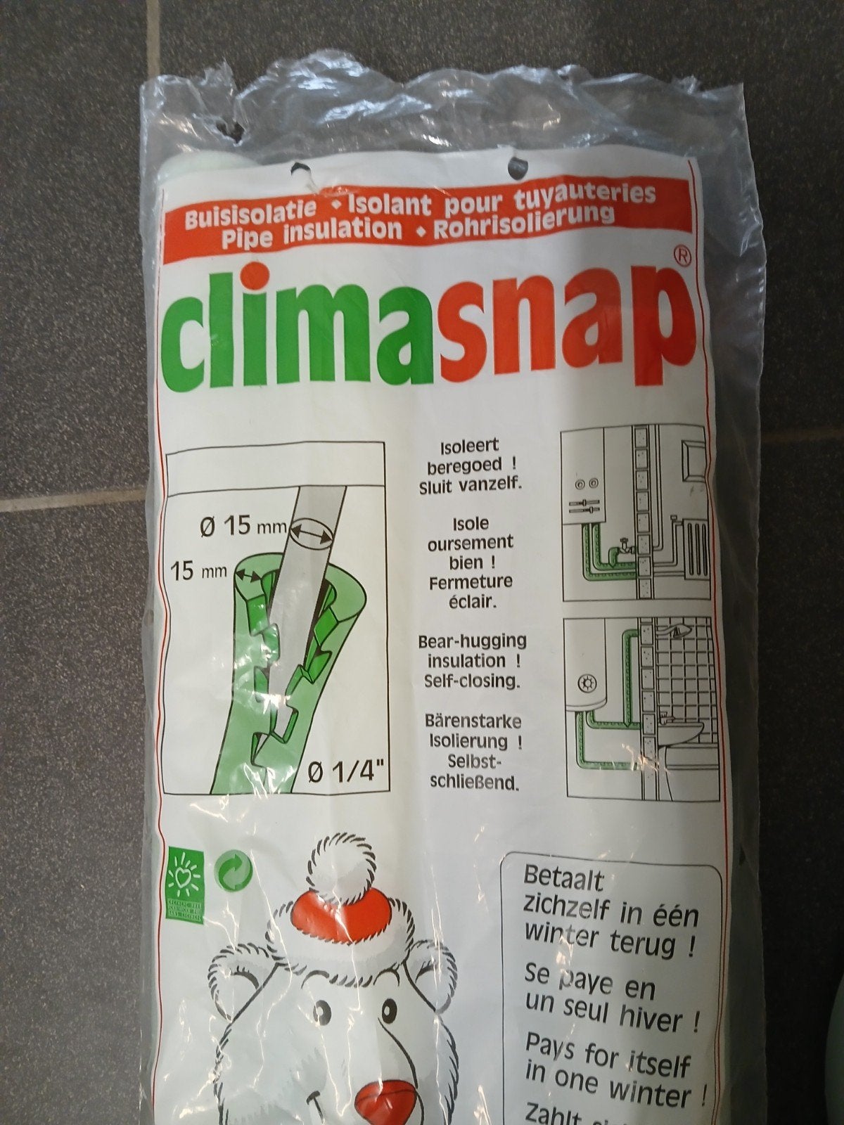 Climasnap isolatiebuis en isolatieband, Ophalen