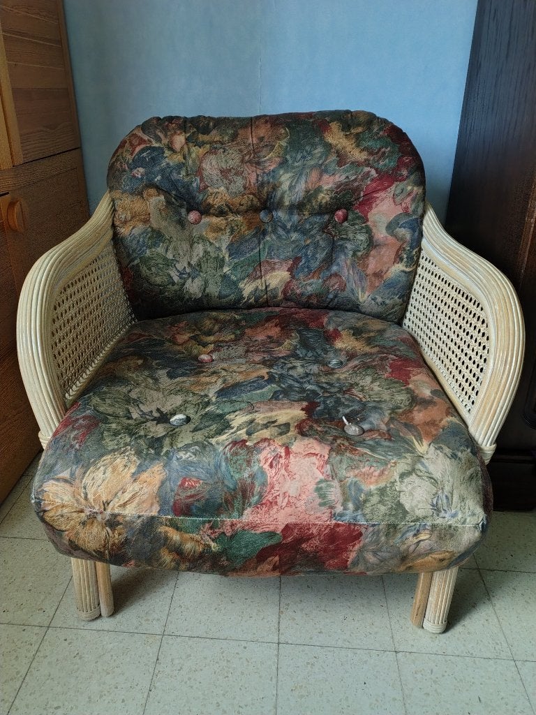 Vintage bamboe zetel, Ophalen
