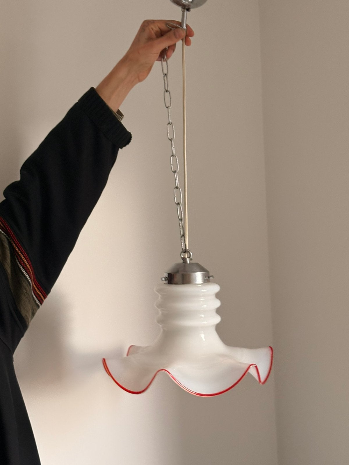 vintage italiaanse design murano lamp, Ophalen of Verzenden