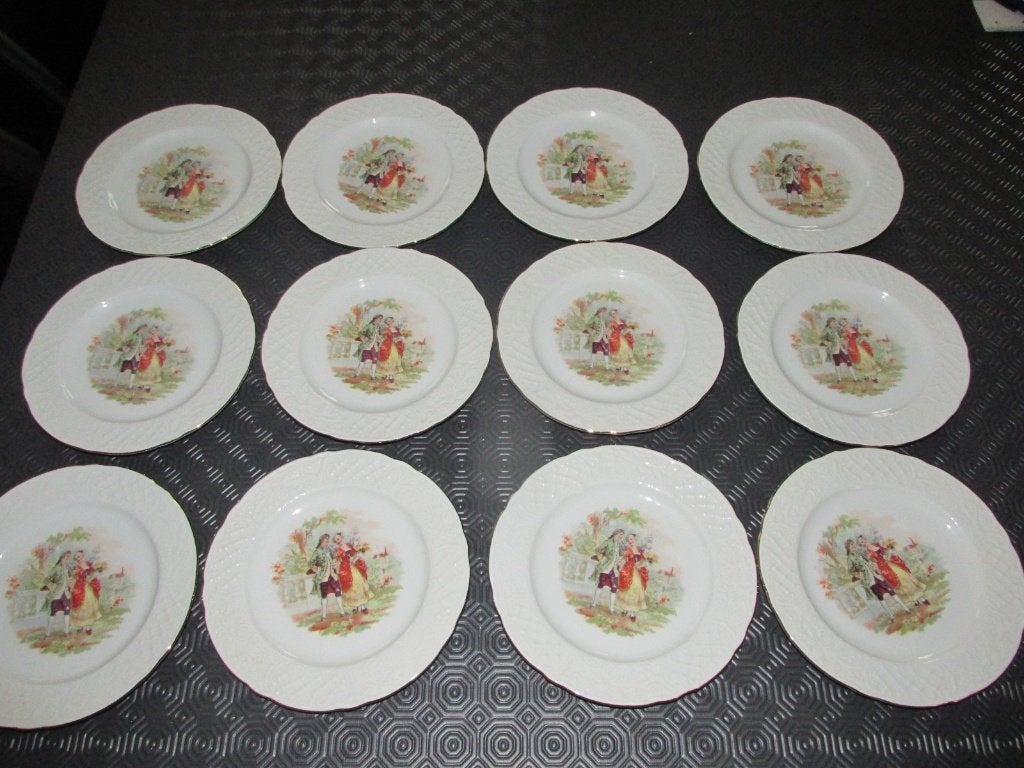 Assiettes à gâteau SCHUMANN ARZBERG BAVARIA (lot de 12), Antiquités & Art, Enlèvement