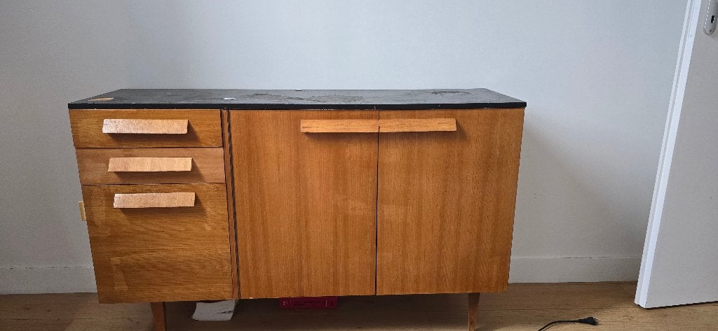 GEEF GRATIS vintage dressoirmeubels WEG, Ophalen, Gebruikt, 100 tot 150 cm, Scandinave vintage
