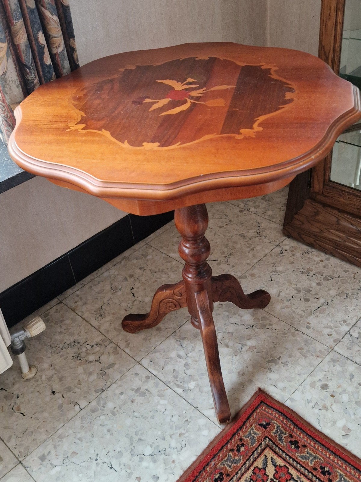 vintage  houten bijzet/wijntafeltje, Antiek en Kunst, Ophalen