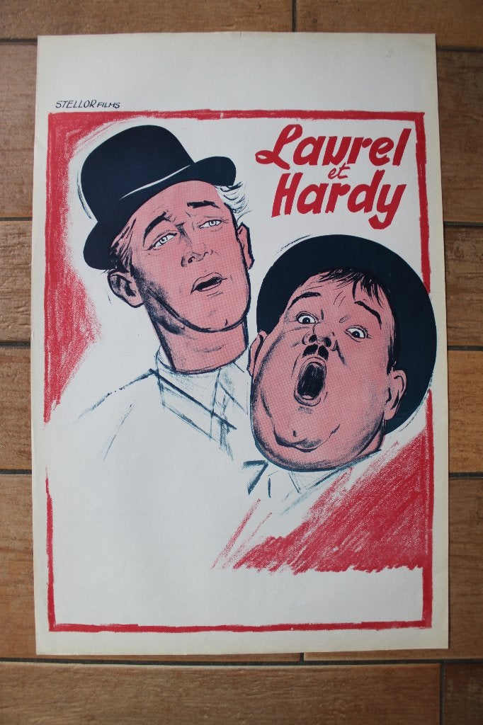 filmaffiche Laurel and Hardy filmposter, Rechthoekig Staand, Ophalen of Verzenden, Zo goed als nieuw, A1 t/m A3