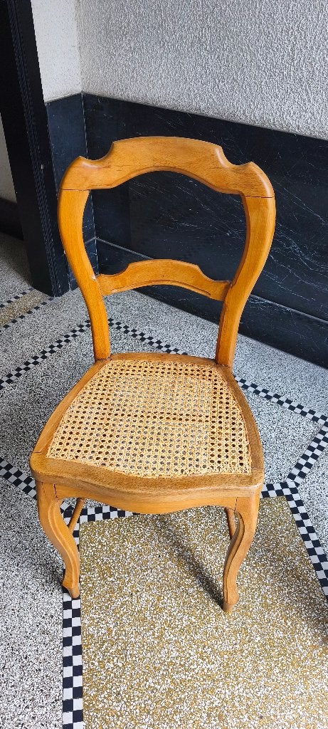 6 chaises bois recannelées, Maison & Meubles, Chaises, Autres couleurs, Enlèvement, Cinq, Six Chaises ou plus, Bois