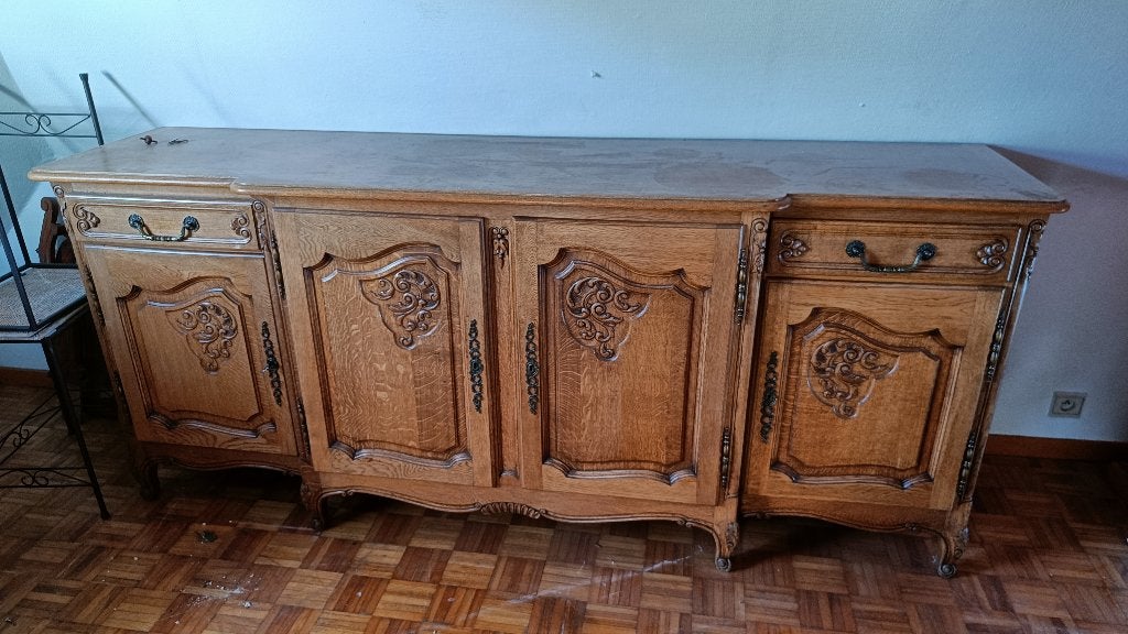Eetkamer dressoir en vitrinekast, Ophalen, Gebruikt