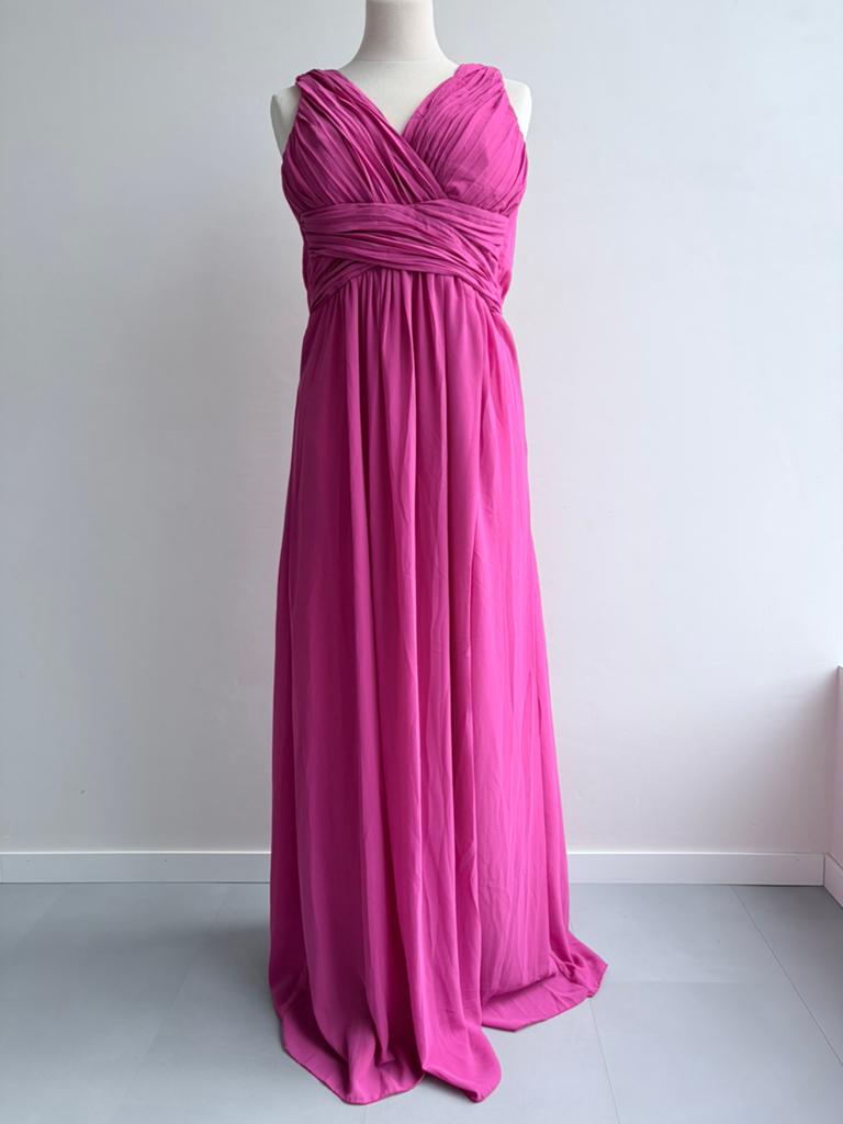 Lang kleed in fuchsia (Small), Kleding | Dames, Gelegenheidskleding, Ophalen of Verzenden, Nieuw, Maat 36 (S), Roze