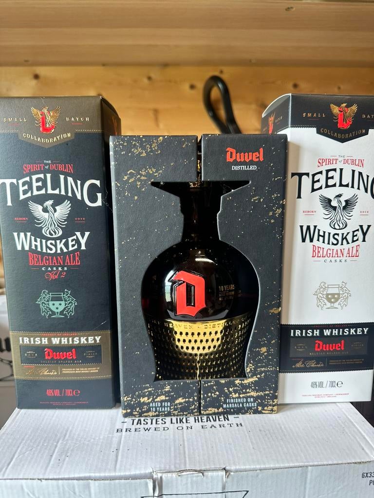 Verzameling duvel glazen en flessen, Ophalen, Zo goed als nieuw