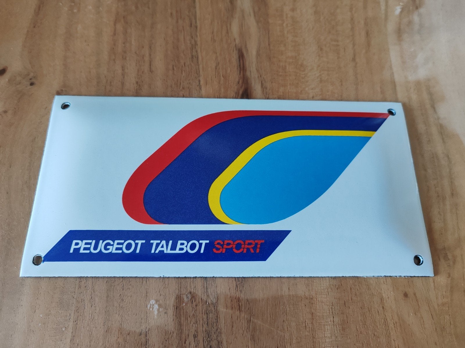 Geëmailleerde plaat Peugeot, Verzamelen, Merken en Reclamevoorwerpen, Ophalen of Verzenden, Zo goed als nieuw, Reclamebord