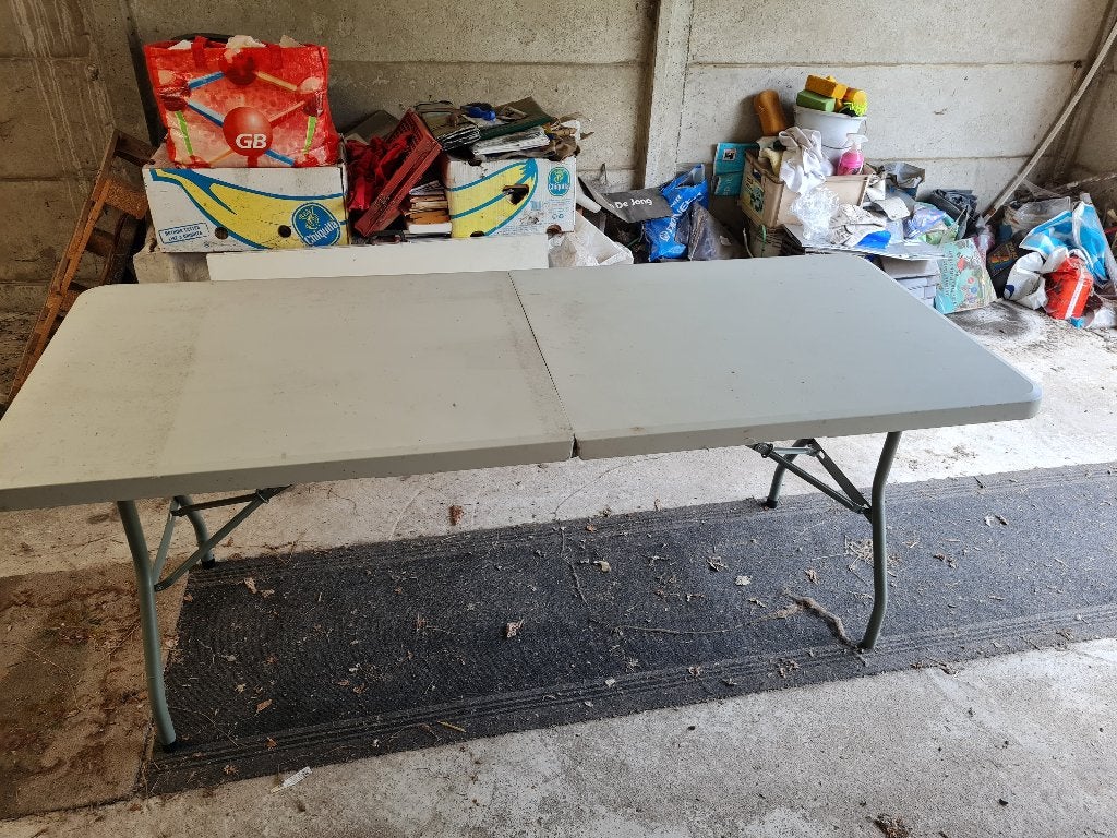 Tuintafel, Tuin en Terras, Ophalen, Gebruikt, Rechthoekig, Kunststof
