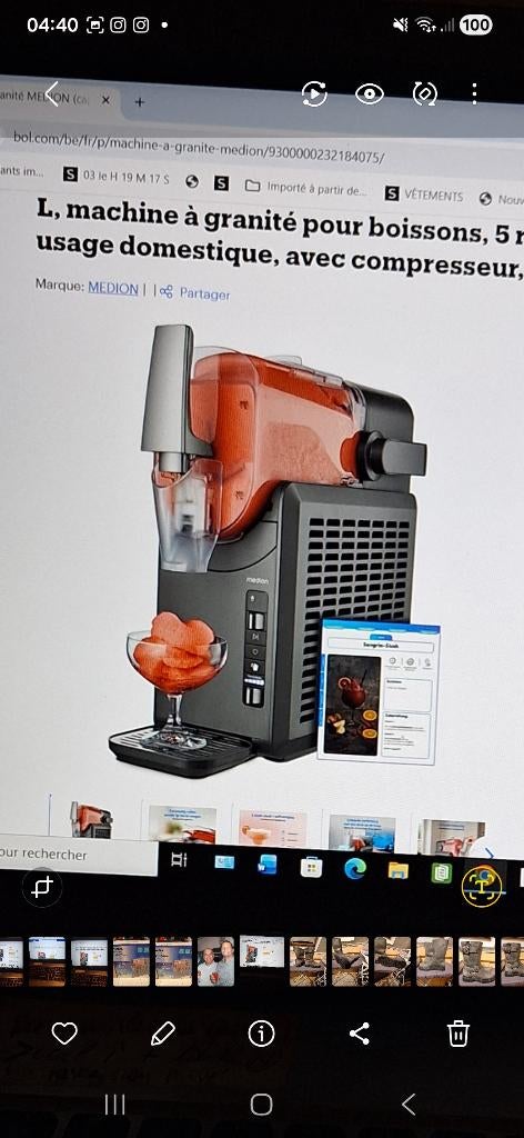 Appareil  granité  neuf, Electroménager, Machines à glace, Enlèvement, Neuf, Élément de refroidissement
