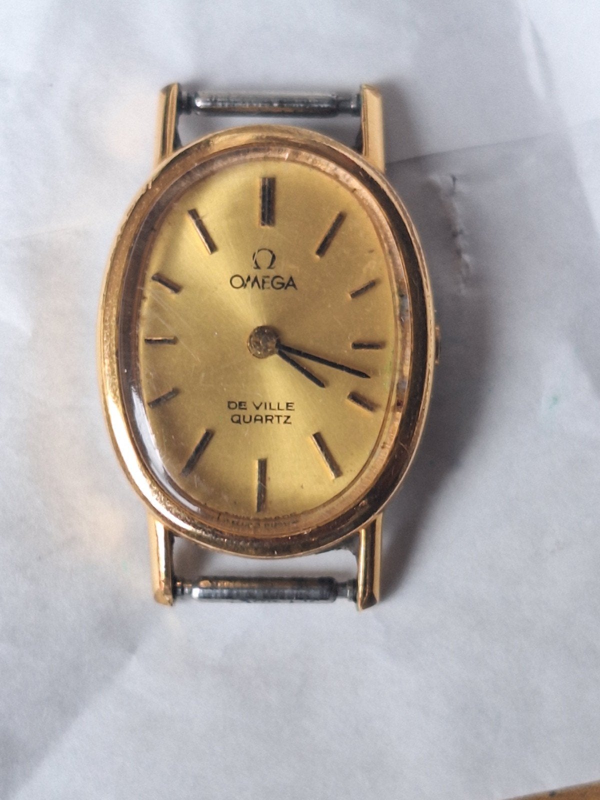 omega de ville quartz drukknop voor dames, Ophalen of Verzenden