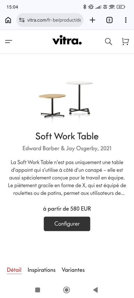 Vitra Soft Work tafel, Huis en Inrichting, Ophalen, Nieuw