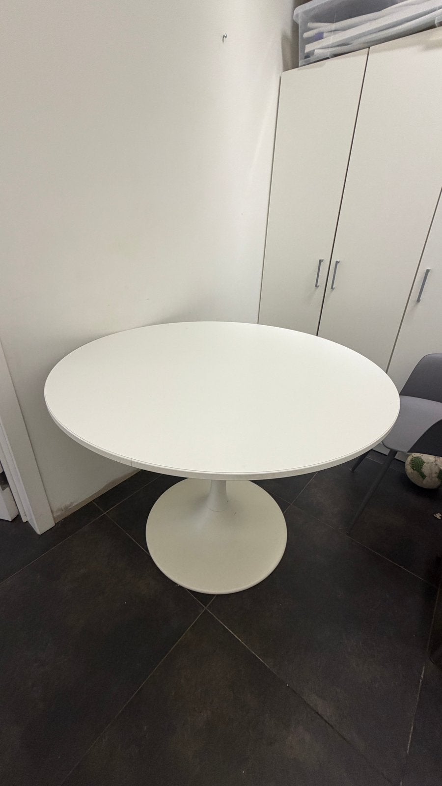 Ronde witte ikea tafel, Huis en Inrichting, Ophalen, Gebruikt, Rond